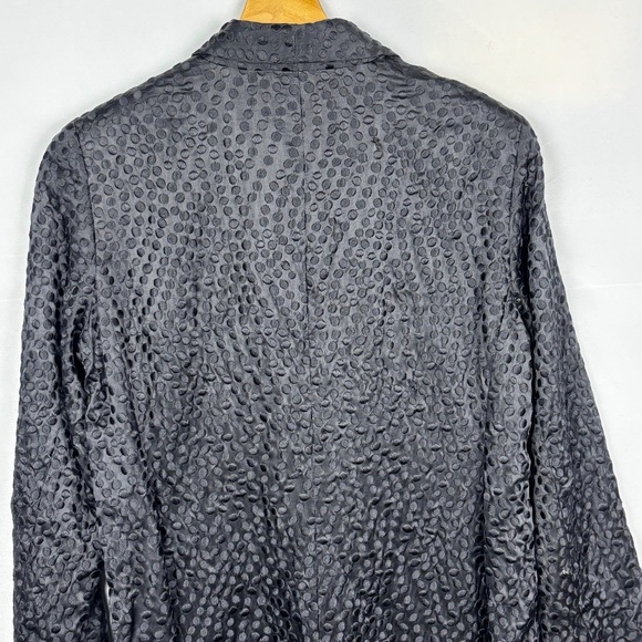 Eileen Fisher Embroidery Silk Long Jacket Sz PS Evening Formal Luxury Minimalist - Picture 5 of 12